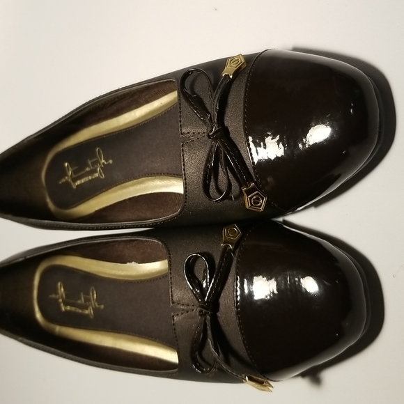 Soft Style brown vinyl block heels, women's size 7.5 - Picture 4 of 15